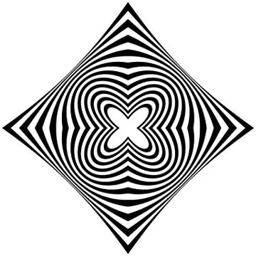 Radial element(s) with distortion, deformation effect. Abstract geometric for Stock Illustration