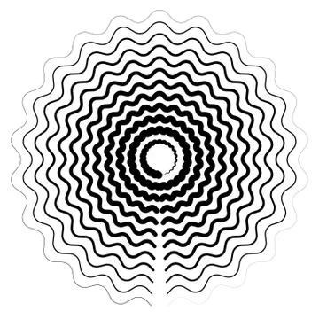 Radial element(s)  Monochrome, black and white abstract shapes Illustrazione stock