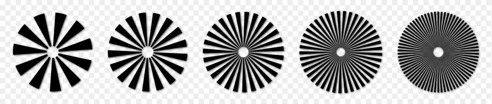 Radial Elements Set Stock Illustration