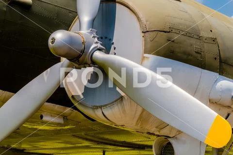 Radial engine propeller Stock Photos