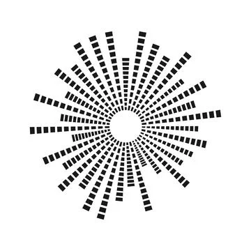 Radial equalizer sound waves pulsing music beat イラスト素材