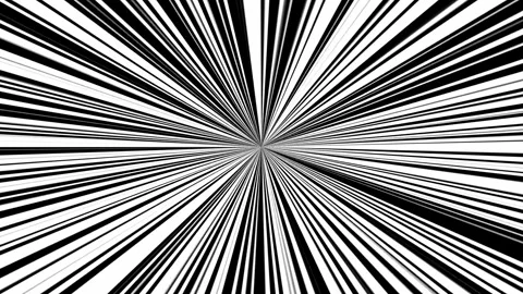 Radial flash anime speed lines on black background seamless loop Stock Footage 336467105