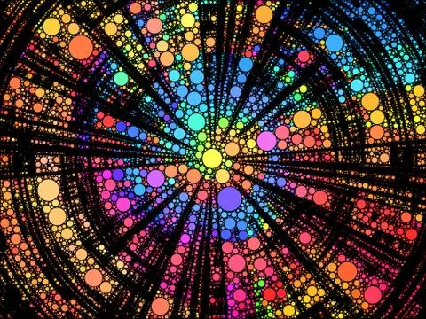 Radial Fractal pattern 스톡 일러스트