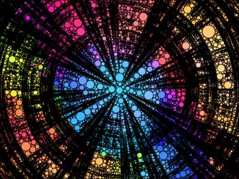 Radial Fractal pattern Stock Illustration