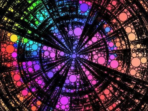 Radial Fractal pattern Stock Illustration