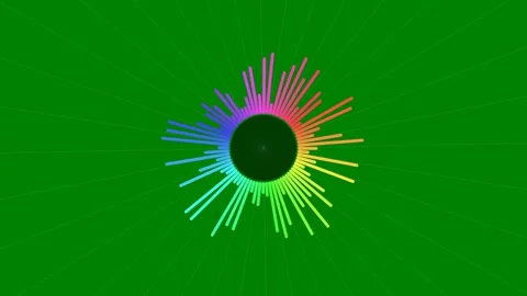 Radial Frequency Spectrum Bars Animated Motion Graphic Concept Stock Footage 341792340