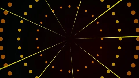 Radial geometric dotted circles seamless loop motion background Stockbeeldmateriaal 345394390