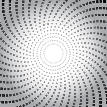 Radial gradient halftone background with square. Stock Illustration