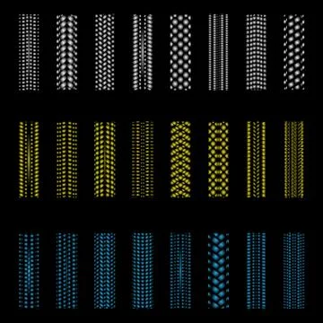 Radial gradient tire tracks Stock Illustration