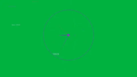 Radial graph moving on transparent canvas with rotating orange pointer driving Stock Footage 333971818