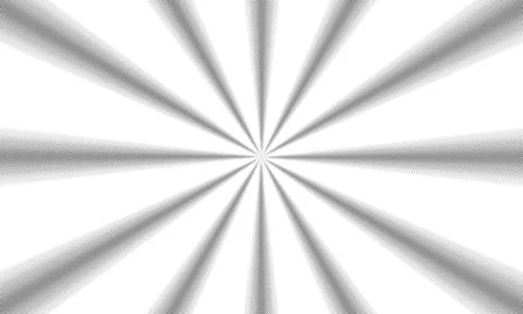 Radial halftone comic rays background, retro radial gradation pattern 스톡 일러스트