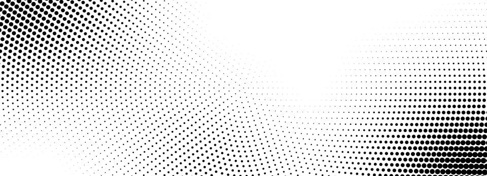 Radial halftone comic texture. Abstract circle dotted lines background. Black Stock Illustration