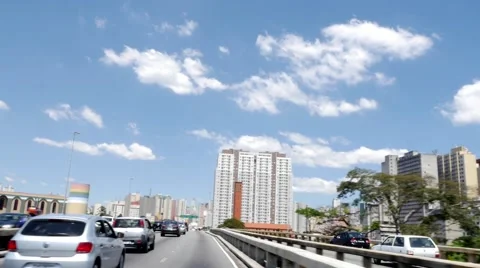 Radial Leste Avenue in Sao Paulo, Brazil Stock Footage 68353653
