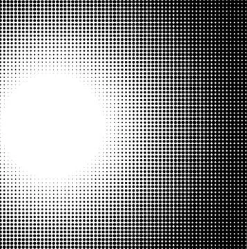 Radial light effect gradient in halftone style Stock Illustration