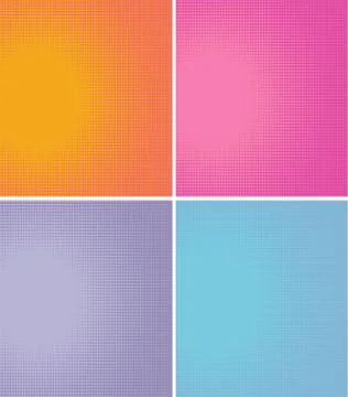 Radial light effect gradient in halftone style Stock Illustration