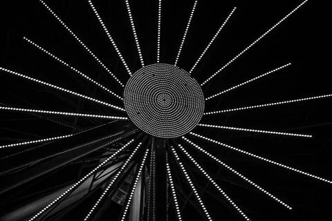Radial light pattern on dark background Stock Photos