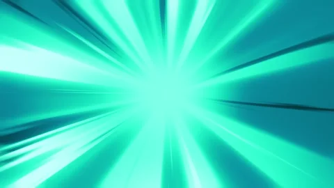 Radial light ray animation with teal background, animated glowing teal swirl Video stock 303315877