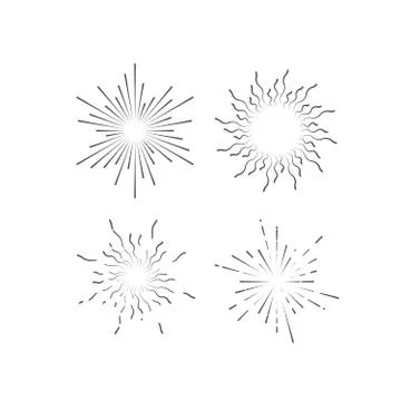 Radial light rays or sunbeams. Stock Illustration