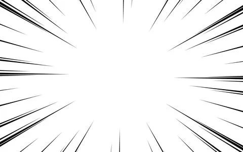 Radial line background for comic books. Manga speed frame, superhero action.. Illustrazione stock