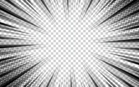 Radial line background for comic books. Manga speed frames, superhero actio.. Illustrazione stock