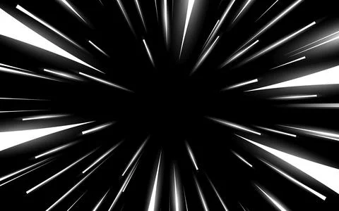 Radial line background for comic books. Black and white. Vector illustration. 库存插图