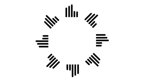 Radial Line Bars Circle Loading Spinner Animation Stock Footage 346804116