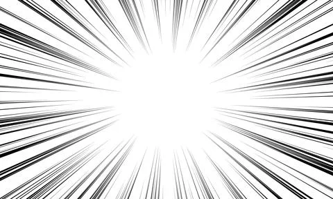 Radial lines background for comic book. Manga speed frame, superhero action.. Stock Illustration