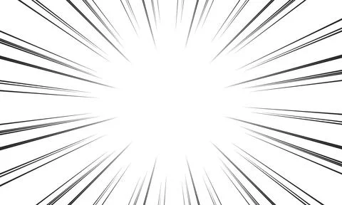 Radial lines background for comic book. Manga speed frame. Black and white .. Stock Illustration