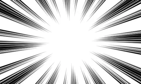 Radial lines background for comic book. Manga speed frame, superhero action.. Stock Illustration
