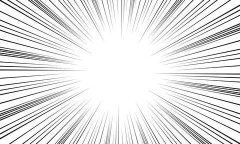 Radial lines background for comic book. Manga speed frame, superhero action.. Stock Illustration