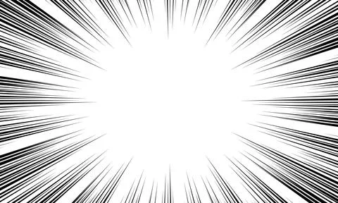 Radial lines background for comic book. Manga speed frame, superhero action.. Stock Illustration