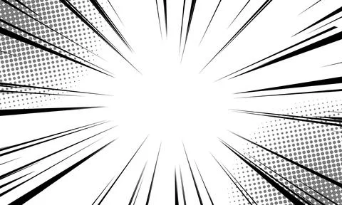 Radial lines background for comic book. Manga speed frame, superhero action.. Stock Illustration