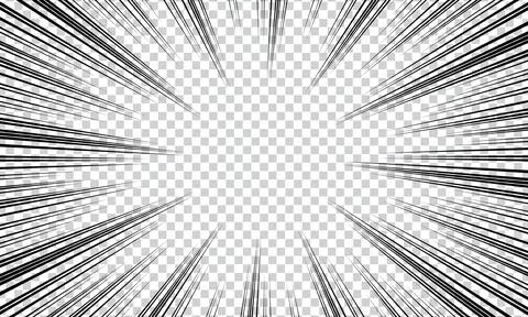 Radial lines background for comic book. Vector illustration Stock Illustration