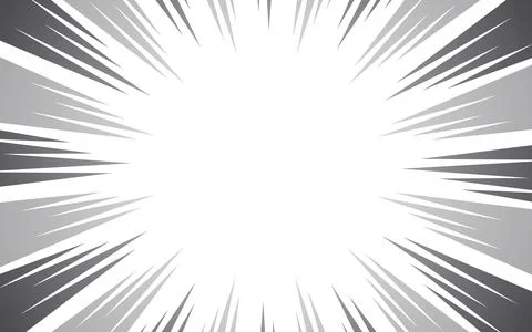 Radial lines background for comic book. Manga speed frame, superhero action.. Illustrazione stock