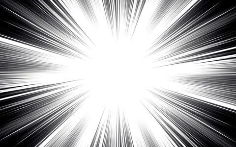 Radial lines background for comic book. Manga speed frame, superhero action.. Stock Illustration