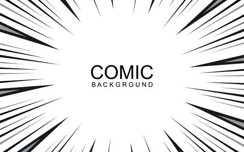 Radial lines background for comic books. Manga speed frame, explosion backg.. Illustrazione stock