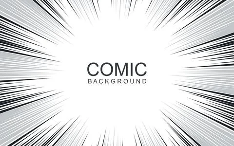 Radial lines background for comic books. Manga speed frame, explosion backg.. Stock Illustration
