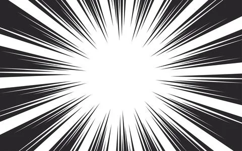 Radial lines background for comic books. Illustrazione stock