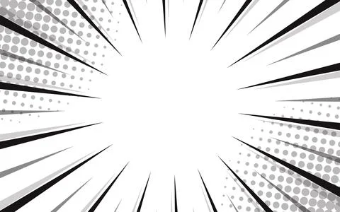Radial lines background for comic books. Illustrazione stock
