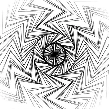 Radial lines circular pattern. Abstract irregular radiating lines Illustrazione stock