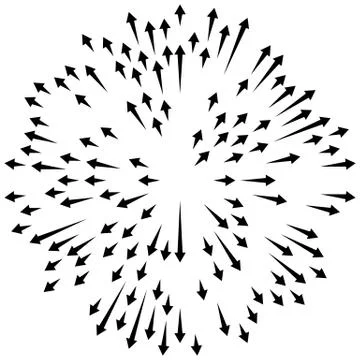 Radial lines element. Abstract radiating irregular lines イラスト素材