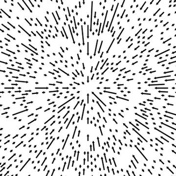 Radial lines element. Abstract radiating irregular lines Illustrazione stock
