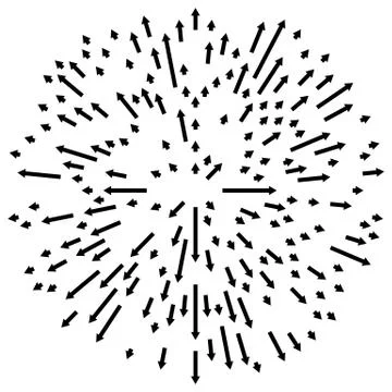 Radial lines element. Abstract radiating irregular lines Illustrazione stock