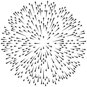 Radial lines element. Abstract radiating irregular lines 스톡 일러스트