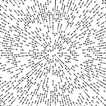 Radial lines element. Abstract radiating irregular lines Illustrazione stock