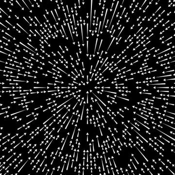 Radial lines element. Abstract radiating irregular lines Stock Illustration