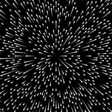 Radial lines element. Abstract radiating irregular lines Stock Illustration