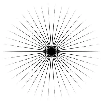 Radial lines element. Geometric background, pattern with circular converging  Stock Illustration
