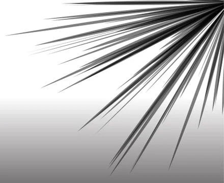 Radial lines explosion, burst element w/ transparency. Irregular, asymmetric  Stock Illustration