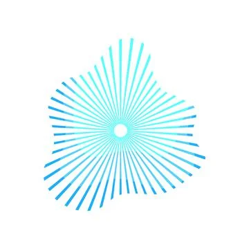 Radial lines forming abstract wave shape 스톡 일러스트